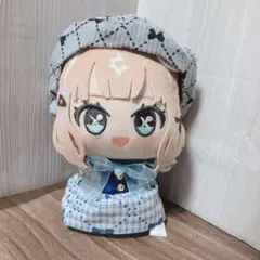ハンドメイド　ぬい服　ちびぐるみ　ウマ娘　ワンピース　ベレー帽　リボン　水色