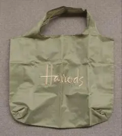 ハロッズ Harrods エコバッグ イギリス グリーン 未使用 グッズ 雑貨のサムネイル