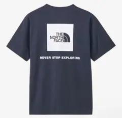 【新品】ノースフェイス　ショートスリーブバックスクエアロゴティー ネイビーM