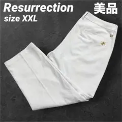 美品　レザレクション　ゴルフ　ロングパンツ ホワイト 軽量　メンズ　XXL 美品 レザレクション ゴルフ ロングパンツ ホワイト 軽量 メンズ XXL