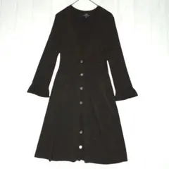 美品 ダブルビー ロング カーディガン ワンピース 薄手 ニット38