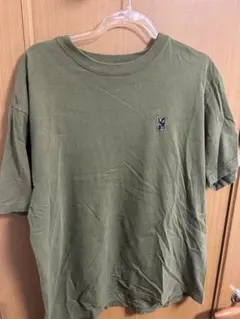 クローム CHROME オリーブグリーン 刺繍ロゴ Tシャツ
