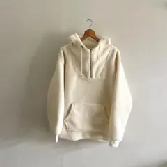 ボアハーフジップパーカー トレーナー LL