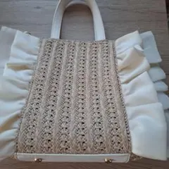 DIANA 2段フリル付きかごバッグ