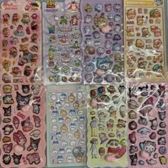 ちいかわボンボンドロップシールおしりシールセット 8シート しんちゃん ディズ