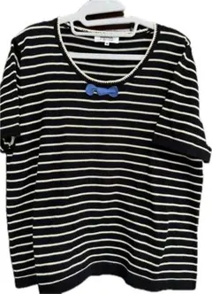 SONIA BY SONIA RYKIEL 半袖ニット ボーダー 46のサムネイル