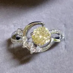 ムーンライト ローズカット CZ リング はちみつ色