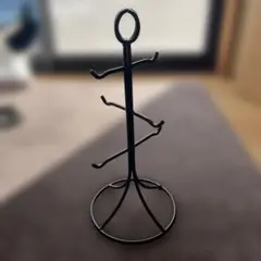 『ビンテージ』マグツリー　ブラック金属製アクセサリースタンド