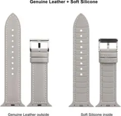 Apple Watch用本革シリコンバンド