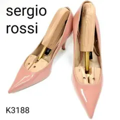 セルジオロッシ　美品　ポインテッドトゥ　エナメル　パテントレザー　ピンク