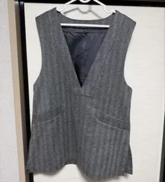 SENSE OF PLACE ジャージーメルトンVネックジレ