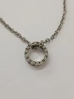 英字 デザイン クリスタル 付 リング型 ネックレス