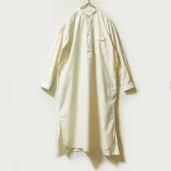 新品未使用品✨ダントン DANTON バンドカラー ロング ワンピース 白 36