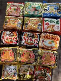 【アミューズメント景品】インスタントラーメン マルちゃん正麺など63食まとめ売りのサムネイル