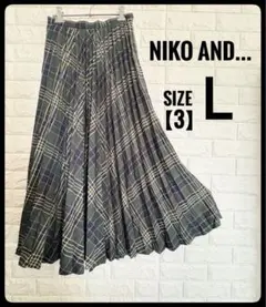 ✴︎NIKO AND... ✴︎チェック柄 プリーツスカート ✴︎L✴︎
