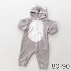 【美品】ジェラートピケ ベビモコ コアラロンパース カバーオール 80〜90cm