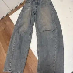 gu バレルレッグジーンズ 丈長め Mサイズ