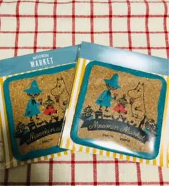 ムーミンマーケットMOOMIN MARKET限定 コルクコースター2点セット☆