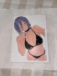 手描き　女性キャラクターイラスト　チェーンソーマン　レゼ