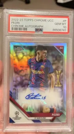 2022/23 TOPPS CHROME UCC ペドリ 直筆サイン
