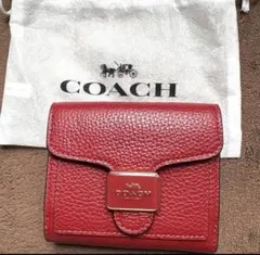 極美品】COACH ミニトライフォールド ボルドー 三つ折り財布 レザー