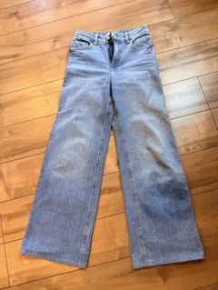 H&Mワイドハイライトブルーワイドレッグデニム EUR 34