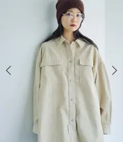 【完売商品】レプシィム　コーデュロイBIGシャツ　アイボリー