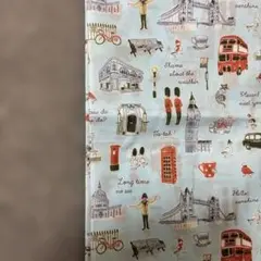 キャスキッドソン　ロンドン柄 ナイロン生地ハギレ