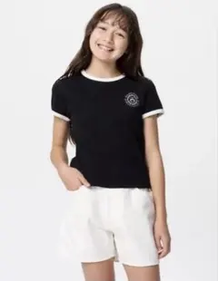 UNIQLO デニムショートパンツ　ホワイトハーフパンツ 160