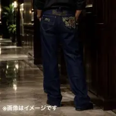 90s Zanobetti vintage極太denim y2k 刺繍 濃紺 M - メルカリ