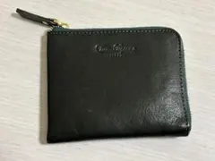 L字ファスナー 財布 ウォレット 緑 グリーン イタリアンレザー