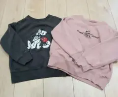 UNIQLO　ユニクロ　ミッキー＆ミニーマウス トレーナー2点セット　120