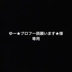 ゆー★プロフ一読願います★様専用
