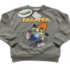 新品　タグ付き　パラッパラッパー　ベロア　エンボス加工　トレーナー　100