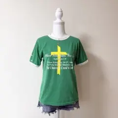 JERZEES Tシャツ　平成　y2k ギャル　グランジ　十字架　英字のサムネイル