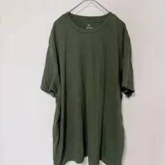 エイチアンドエム Ｔシャツ クルーネック 半袖 無地 L 緑 綿 H&M