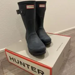 HUNTER ネイビー 長靴 バックル付き未使用品