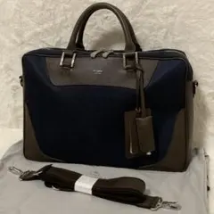 極美品 ペッレモルビダ キャピターノ ビジネスバッグ ブリーフケース ネイビーのサムネイル