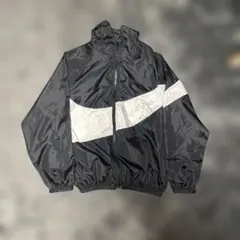 ナイロンジャケット ブラック/ホワイト