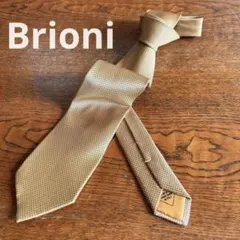 美品✨　Brioni ブリオーニ　シルク 高級　ネクタイ　　ベージュ系 02-0007n-21.jpg