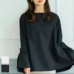 新品未使用タグ付き♡cocaフレアスリーブ ブラックシャツ
