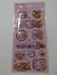 【正規品】Hello Kitty キラキラカプセルシール　カオハナ柄