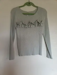 ❤️プロポーションボディドレッシング❤️ フリル付き長袖ニット