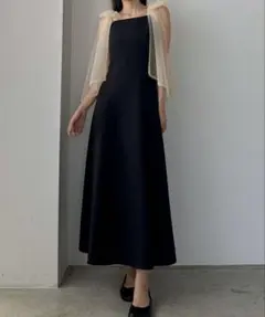 louere チュールリボンキャミワンピース