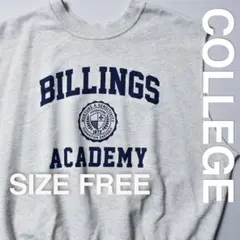 BILLINGS ACADEMY ノースリーブトレーナー フリーサイズ グレー
