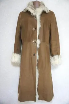 MK ミッシェルクラン 本革 レザー&フォックス 革コート ロングコート 38