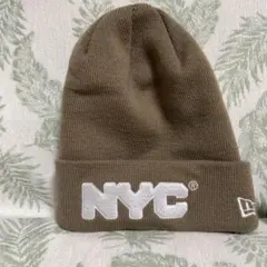 NEW ERA NYC ニット帽 ブラウン