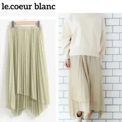 le.coeur blanc・イレギュラーヘム プリーツスカート 黄色のサムネイル