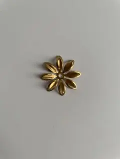 USA製　真鍮ゴールド花形パーツ 2個×5セット (アクセサリー資材)