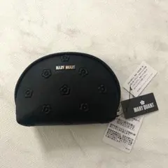 【新品・未使用】MARY QUANT ブラック フラワーポーチ